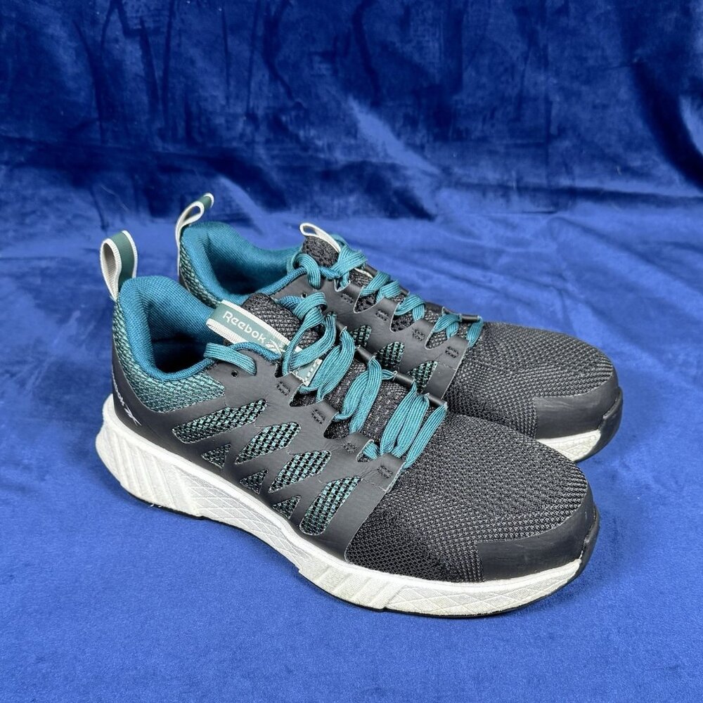 Size 8.5 - Reebok Fusion Flexweave Work Black Blue Women's 8.5 0291